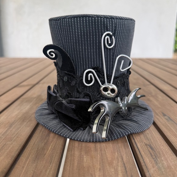 Disney Parks Nightmare Before Christmas Jack Skellington Mini Top Hat Pinstripe main image 9